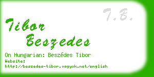 tibor beszedes business card